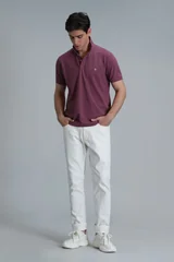 Laon Smart Erkek Polo Tişört Slim Fit Mürdüm