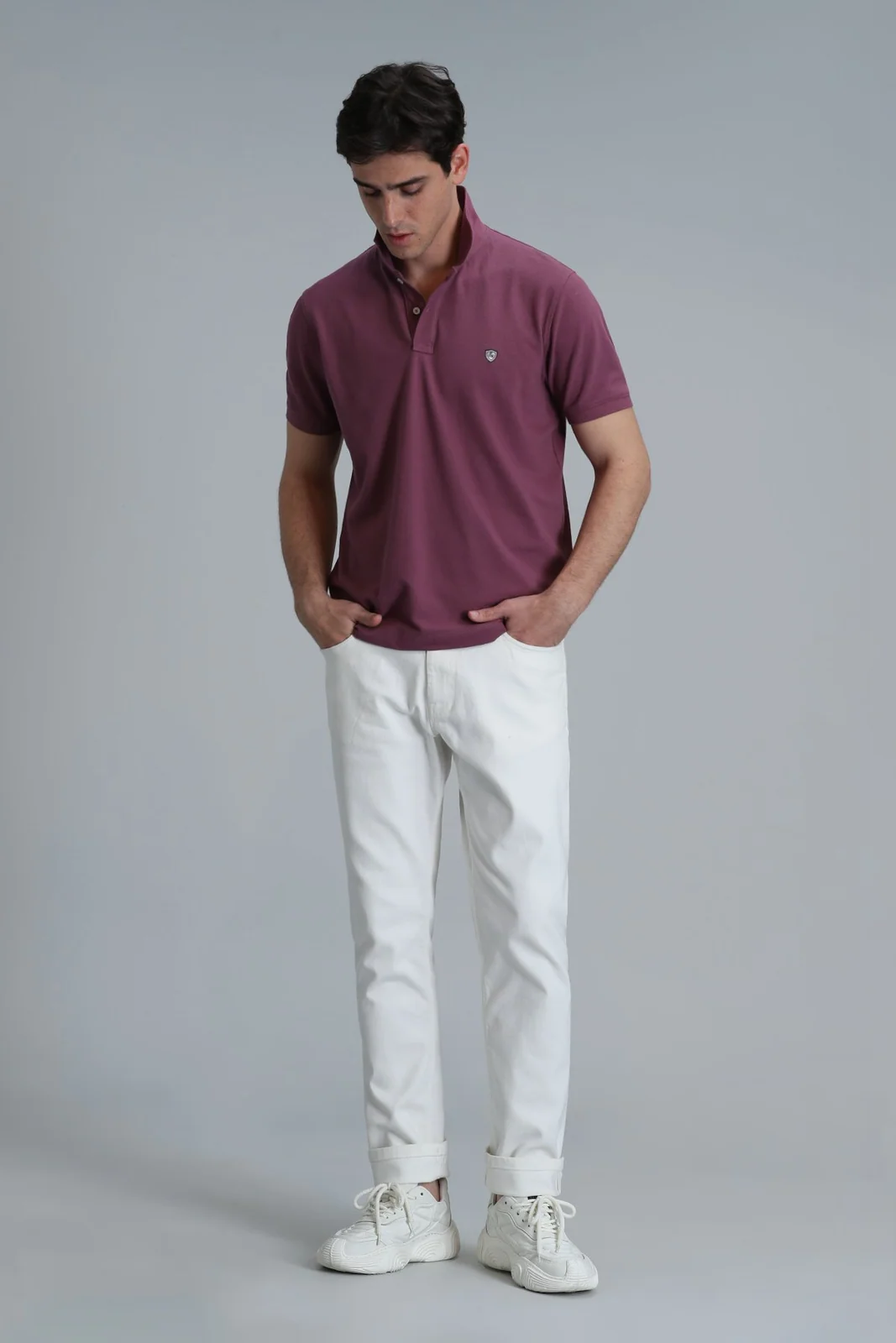 Laon Smart Erkek Polo Tişört Slim Fit Mürdüm