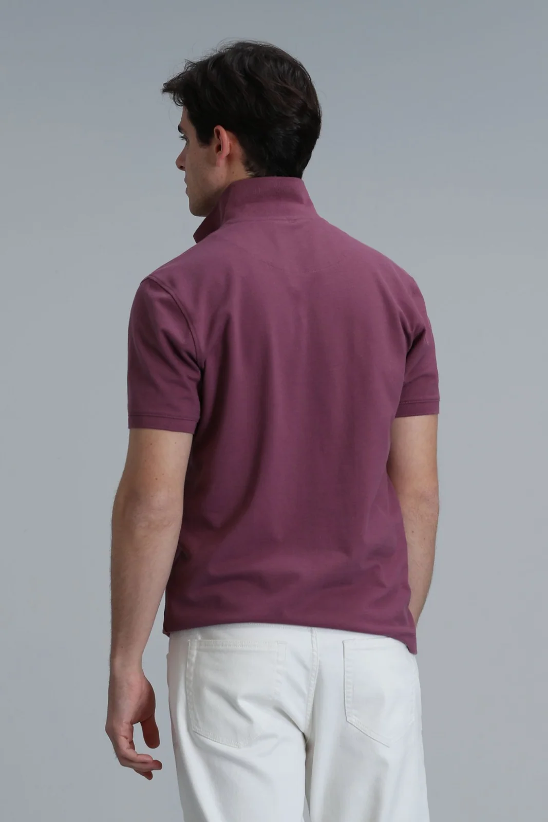 Laon Smart Erkek Polo Tişört Slim Fit Mürdüm
