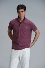 Laon Smart Erkek Polo Tişört Slim Fit Mürdüm