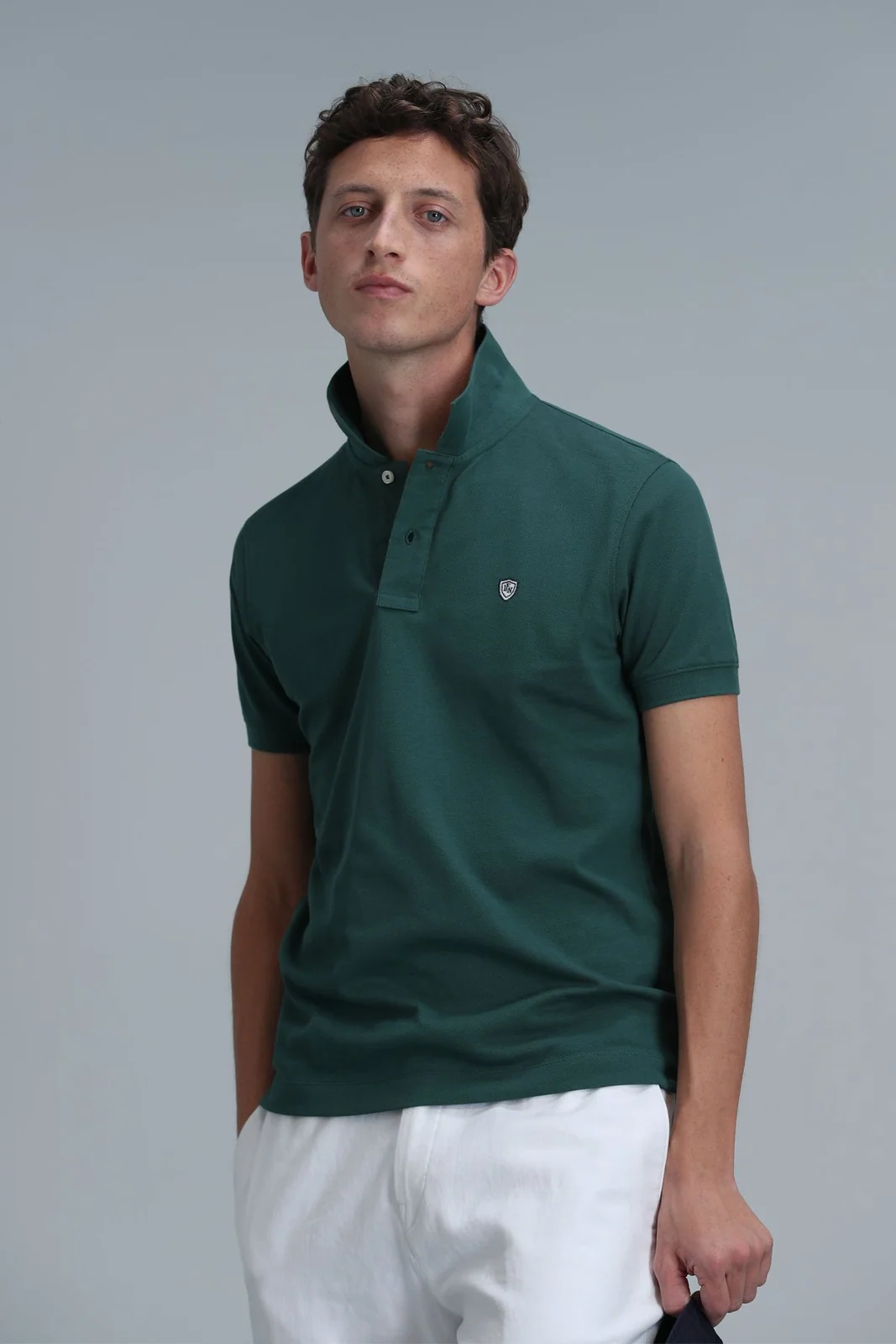 Laon Smart Erkek Polo Tişört Slim Fit Ördek Yeşili