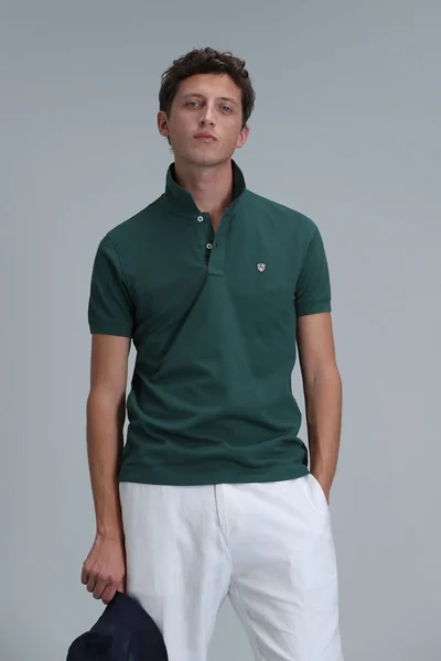 Laon Smart Erkek Polo Tişört Slim Fit Ördek Yeşili