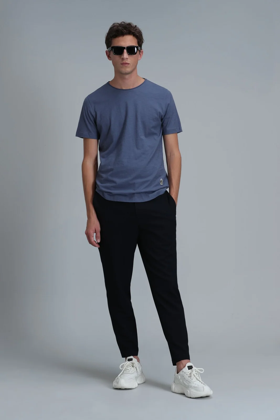 Junya Erkek Basic Tişört Gece Mavisi