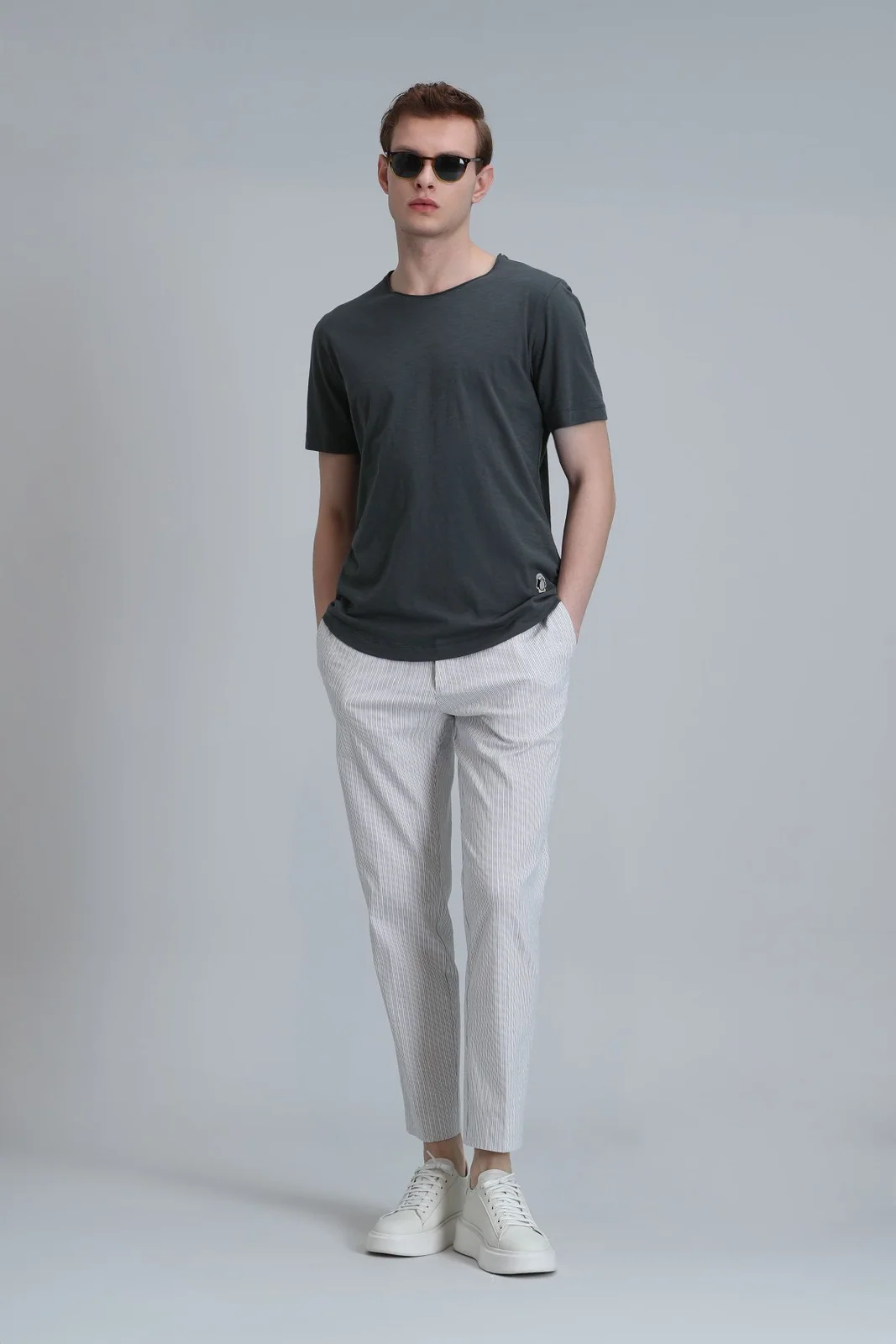 Junya Erkek Basic Tişört Yeşil