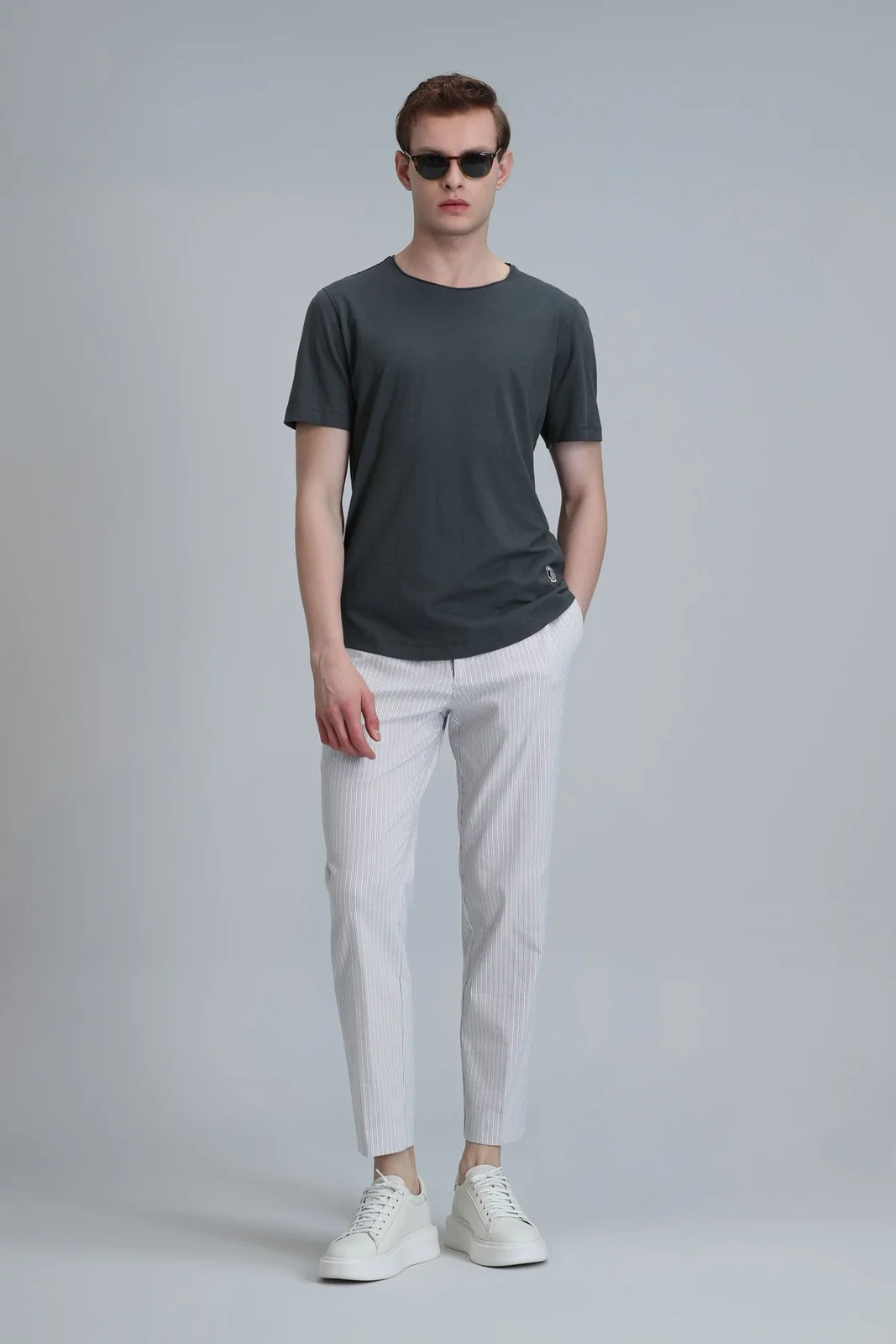 Junya Erkek Basic Tişört Yeşil
