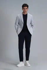 Cosby Spor Erkek Blazer Ceket Slim Fit Saks