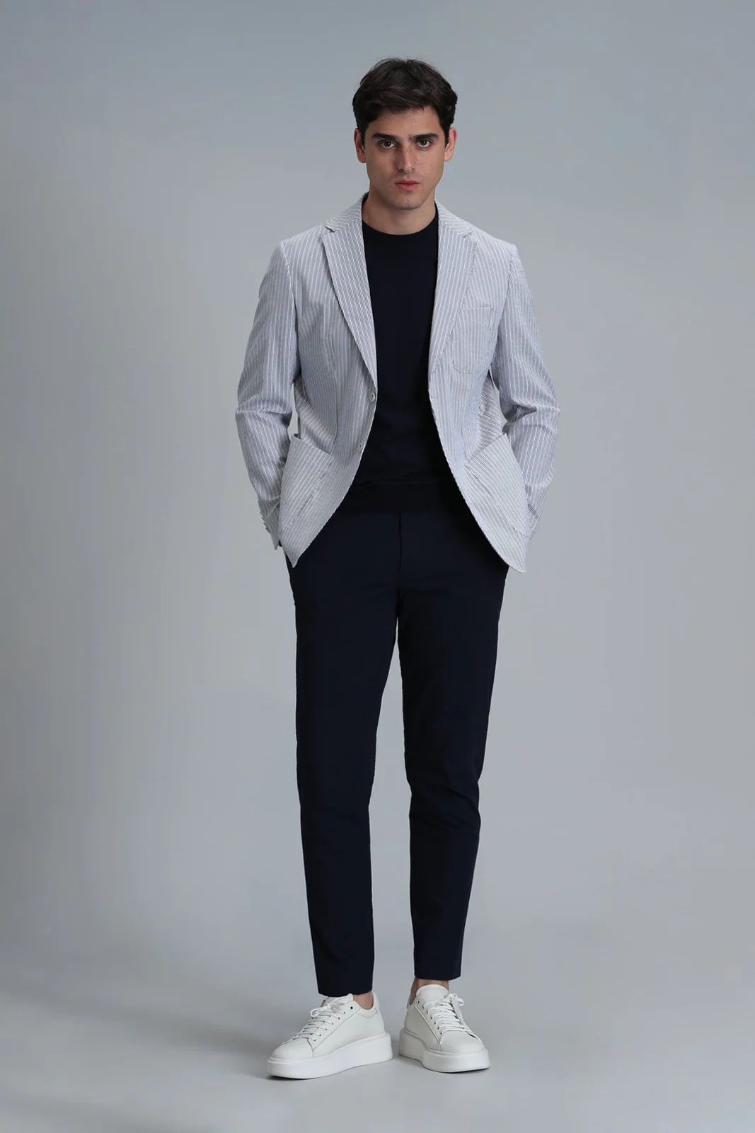 Cosby Spor Erkek Blazer Ceket Slim Fit Saks