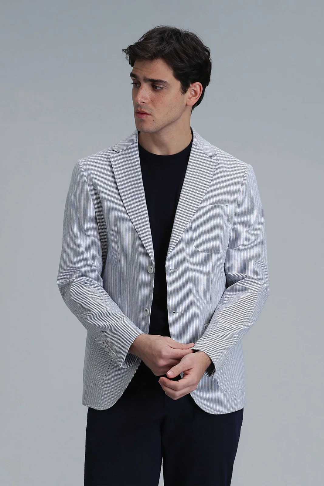 Cosby Spor Erkek Blazer Ceket Slim Fit Saks