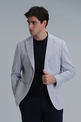 Cosby Spor Erkek Blazer Ceket Slim Fit Saks