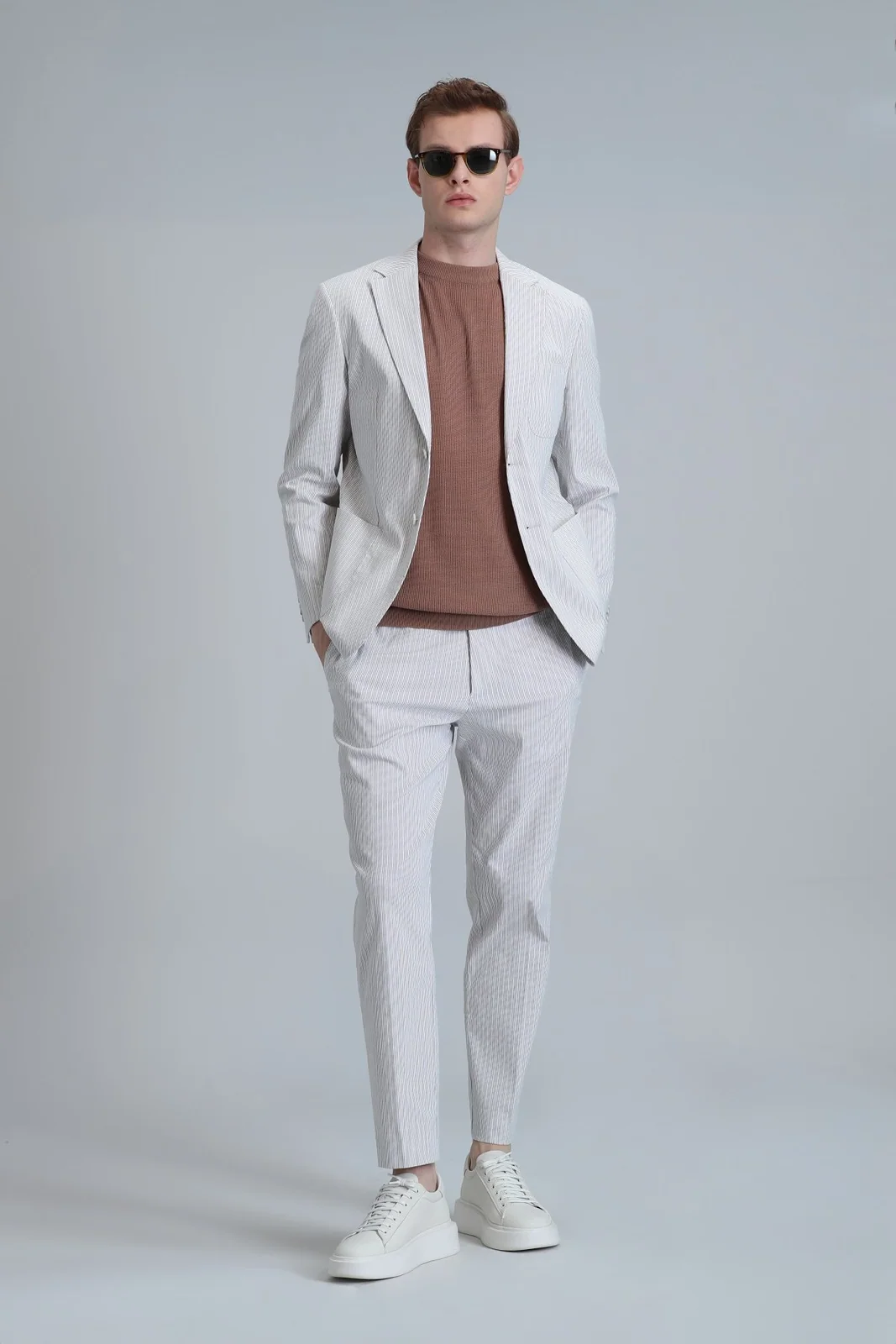 Cosby Spor Erkek Blazer Ceket Slim Fit Bej