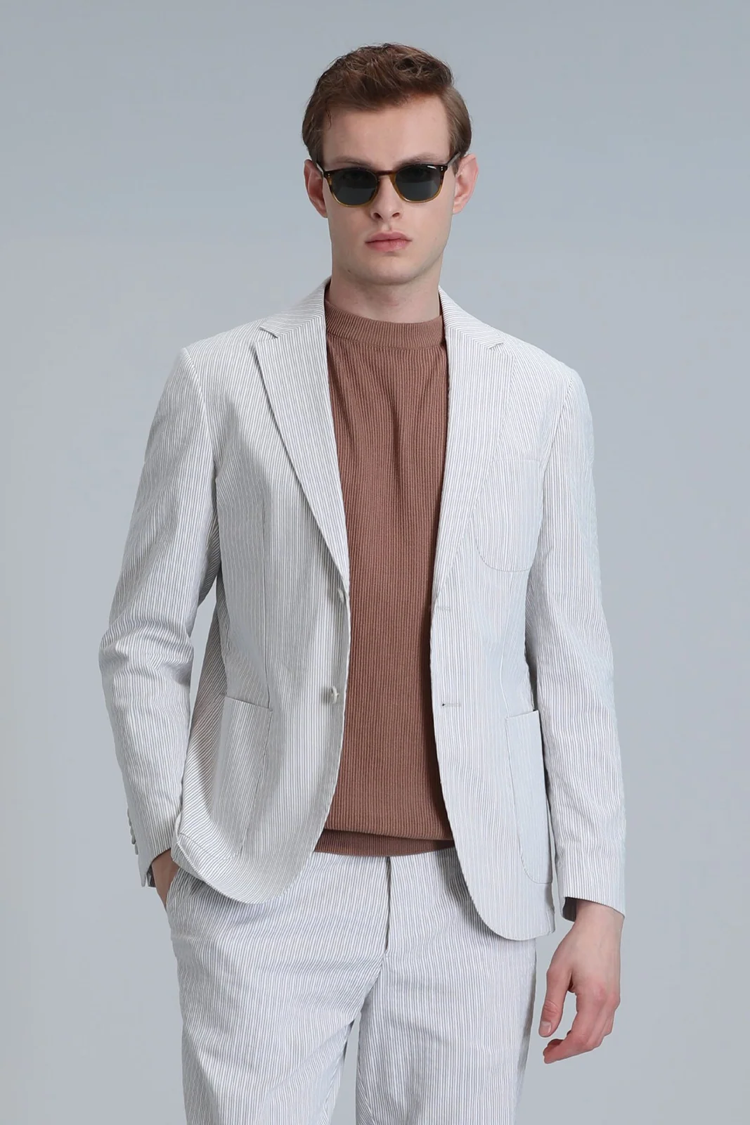Cosby Spor Erkek Blazer Ceket Slim Fit Bej