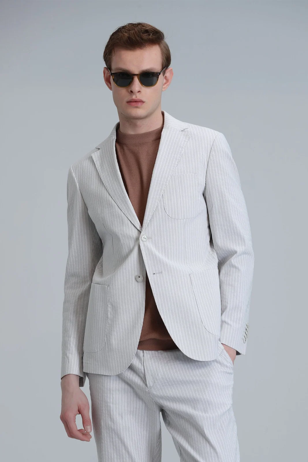Cosby Spor Erkek Blazer Ceket Slim Fit Bej