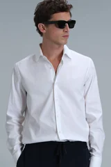 Emir Erkek Basic Gömlek Comfort Slim Fit Beyaz