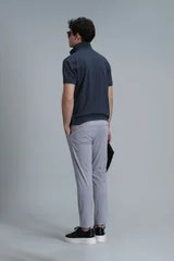 Simon Smart Erkek Chino Pantolon Slim Fit Gri