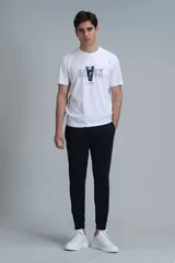 Adrıan Modern Grafik Tişört Beyaz