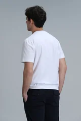 Adrıan Modern Grafik Tişört Beyaz