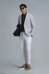 Tom Spor Erkek Blazer Ceket Slim Fit Gri
