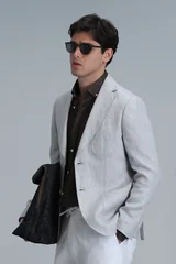 Tom Spor Erkek Blazer Ceket Slim Fit Gri