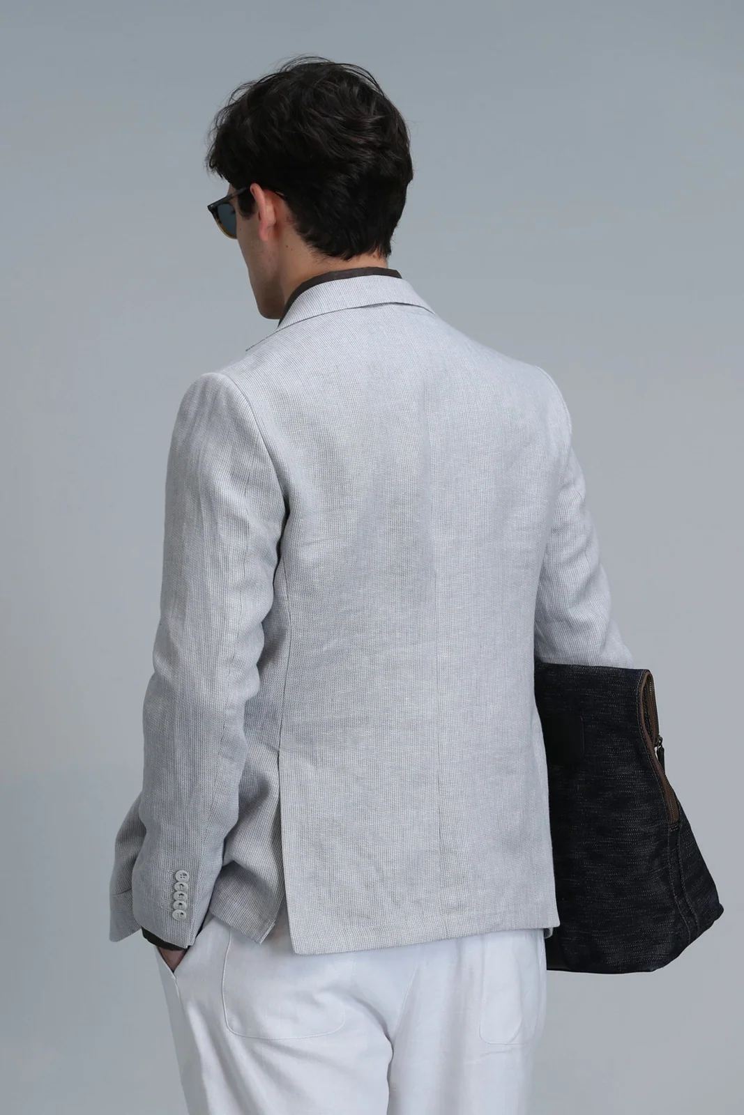 Tom Spor Erkek Blazer Ceket Slim Fit Gri