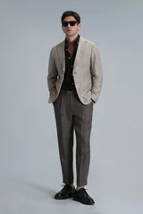 Jak Spor Erkek Blazer Ceket Slim Fit Bej