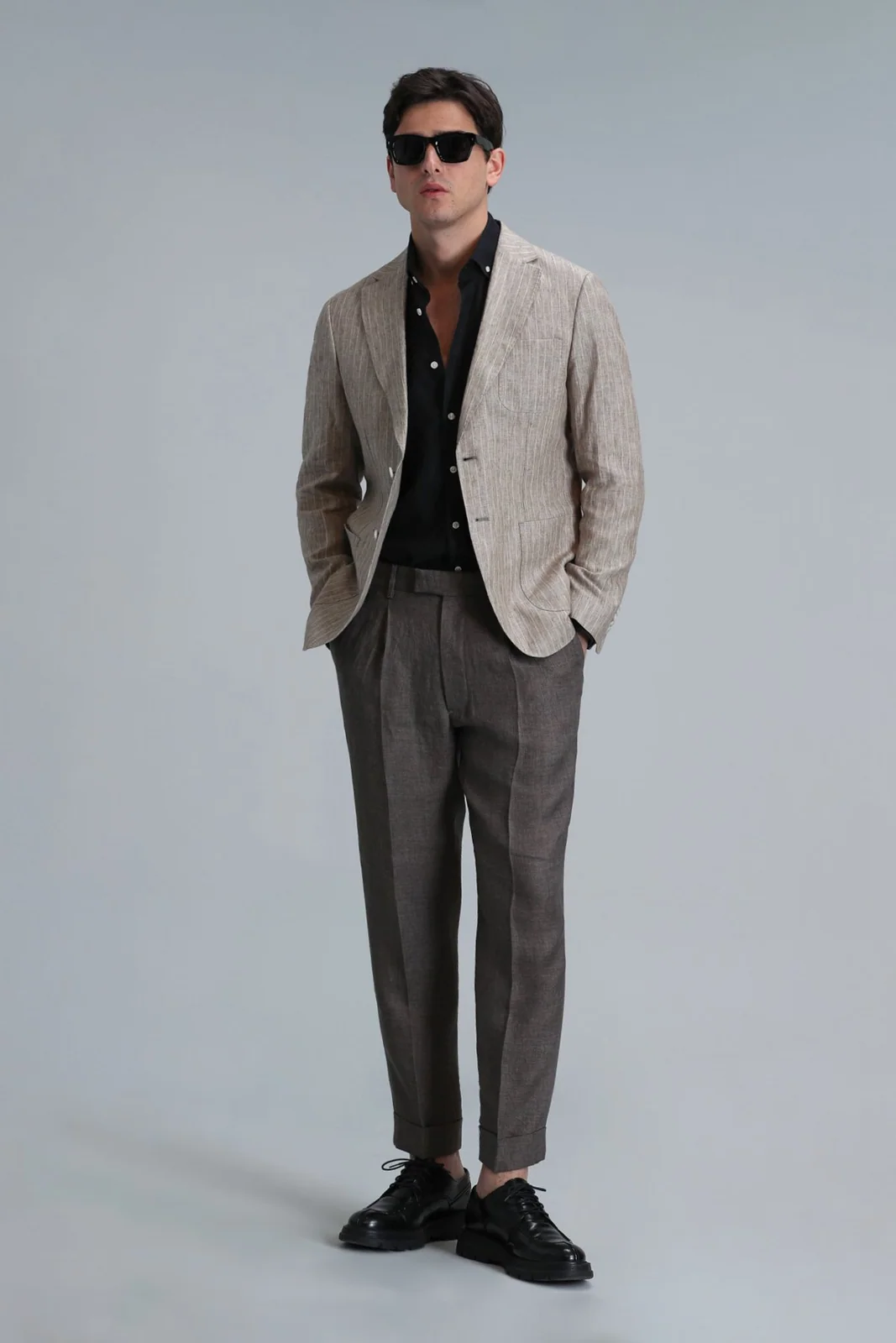 Jak Spor Erkek Blazer Ceket Slim Fit Bej