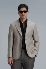 Jak Spor Erkek Blazer Ceket Slim Fit Bej