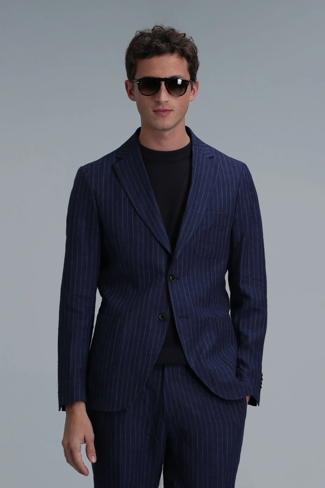 Jak Spor Erkek Blazer Ceket Slim Fit Lacivert