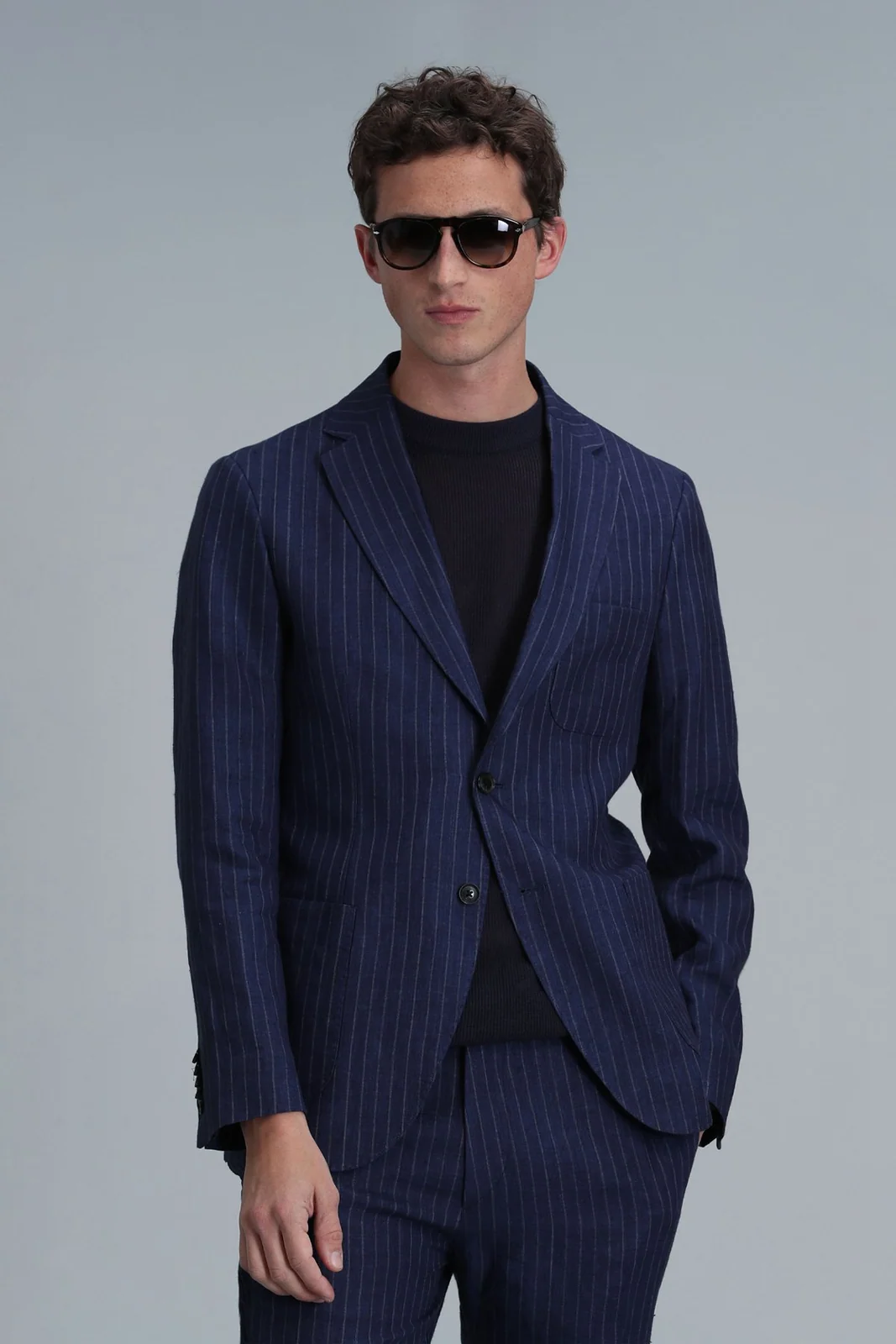 Jak Spor Erkek Blazer Ceket Slim Fit Lacivert