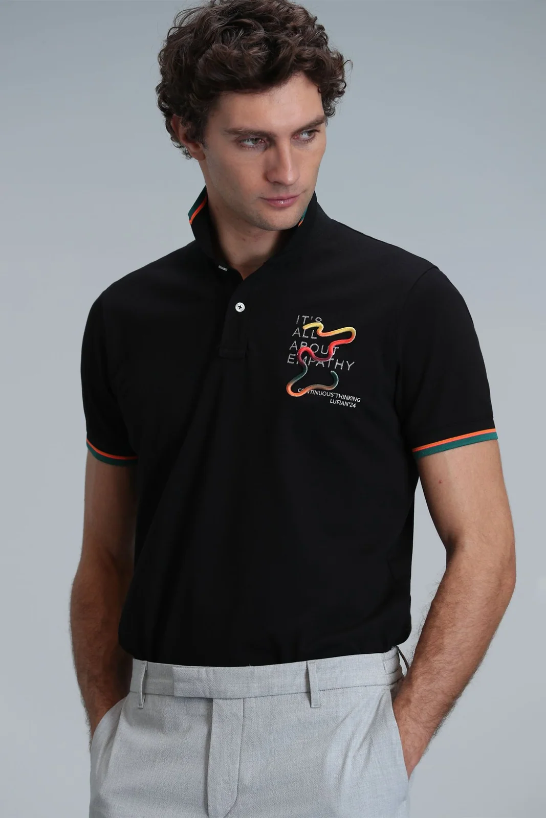 Kıng Smart Erkek Polo Tişört Siyah