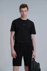 Antony Modern Grafik Tişört Siyah