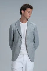 Class Spor Erkek Blazer Ceket Slim Fit Yeşil