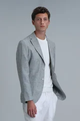 Class Spor Erkek Blazer Ceket Slim Fit Yeşil
