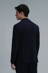 Peler Spor Erkek Blazer Ceket Slim Fit Lacivert
