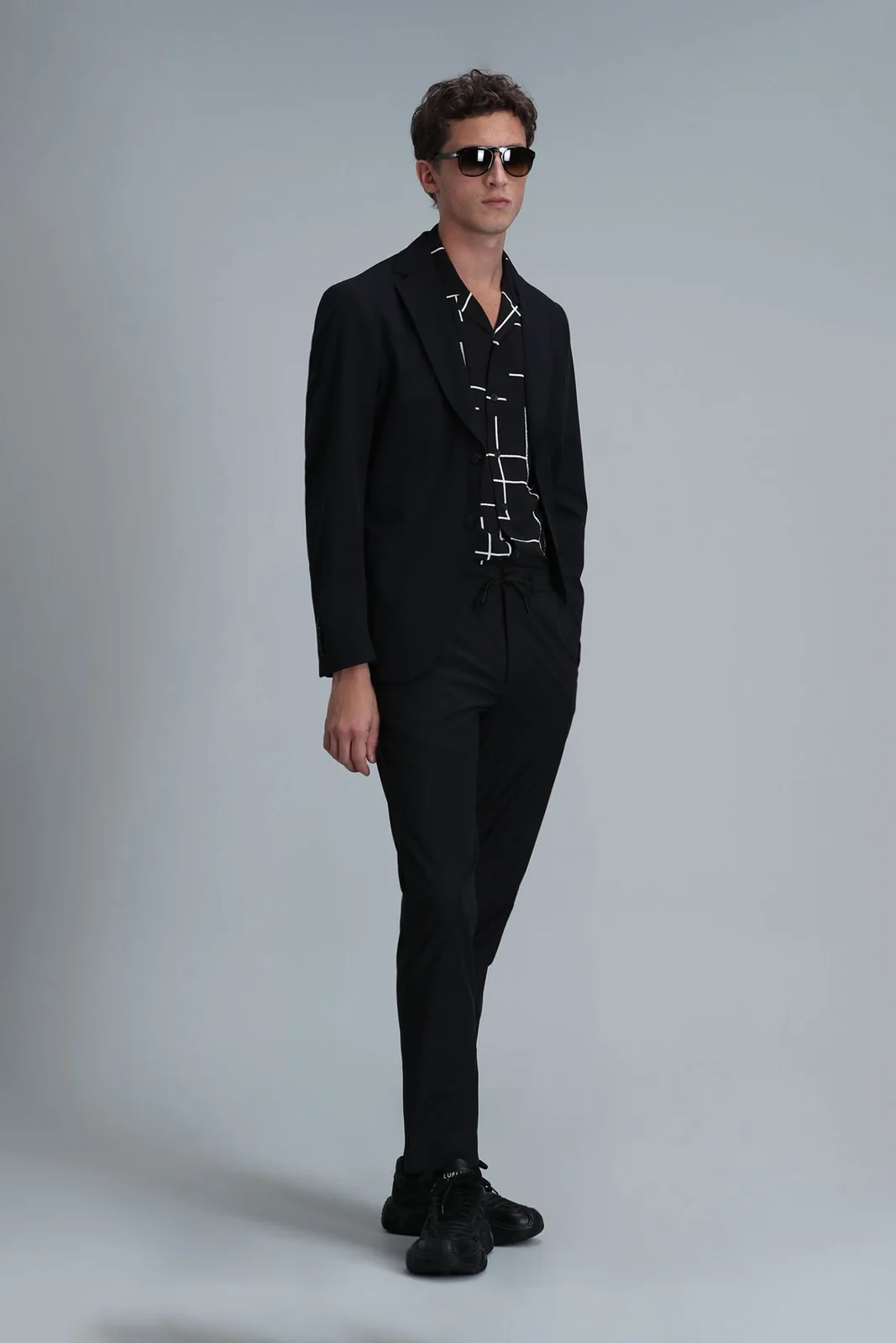 Mex Spor Erkek Blazer Ceket Slim Fit Siyah