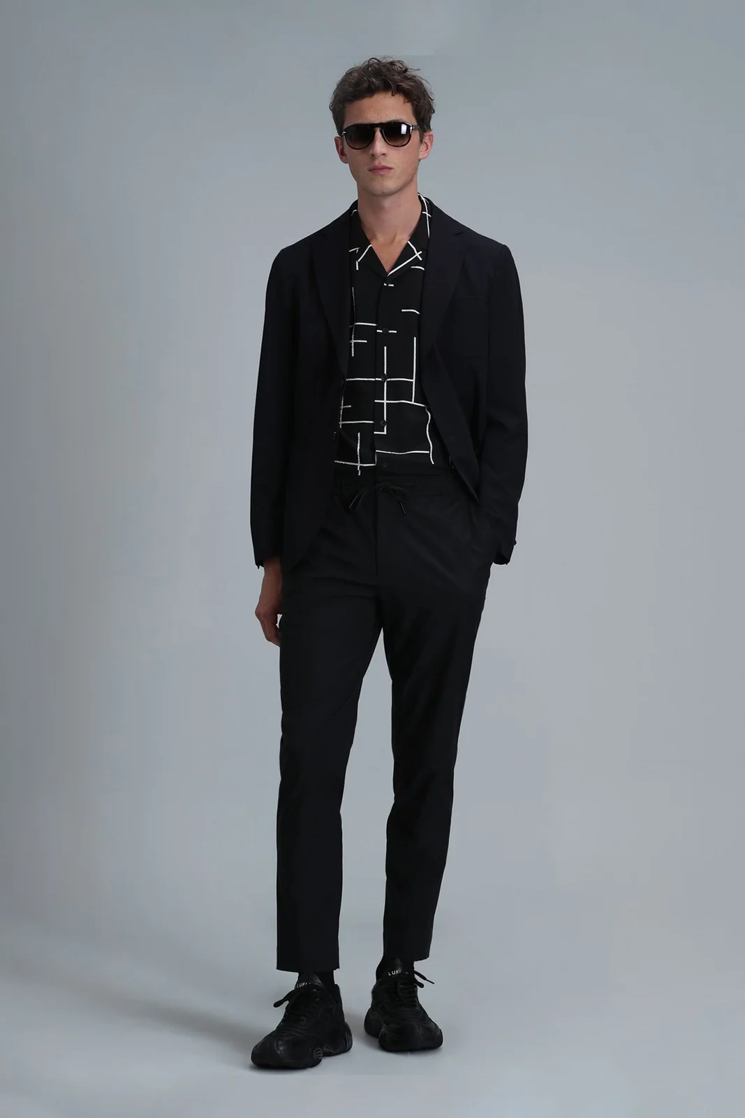 Mex Spor Erkek Blazer Ceket Slim Fit Siyah