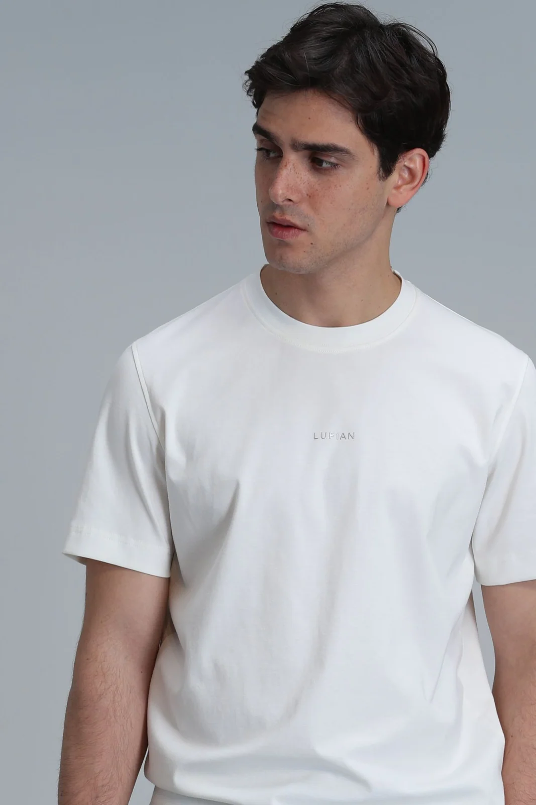 Antony Modern Grafik Tişört Kırık Beyaz