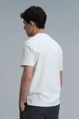 Antony Modern Grafik Tişört Kırık Beyaz