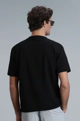 Bıanca Modern Grafik Tişört Siyah