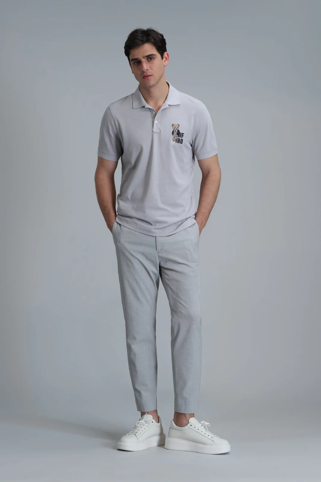 Crystal Smart Erkek Polo Tişört Gri
