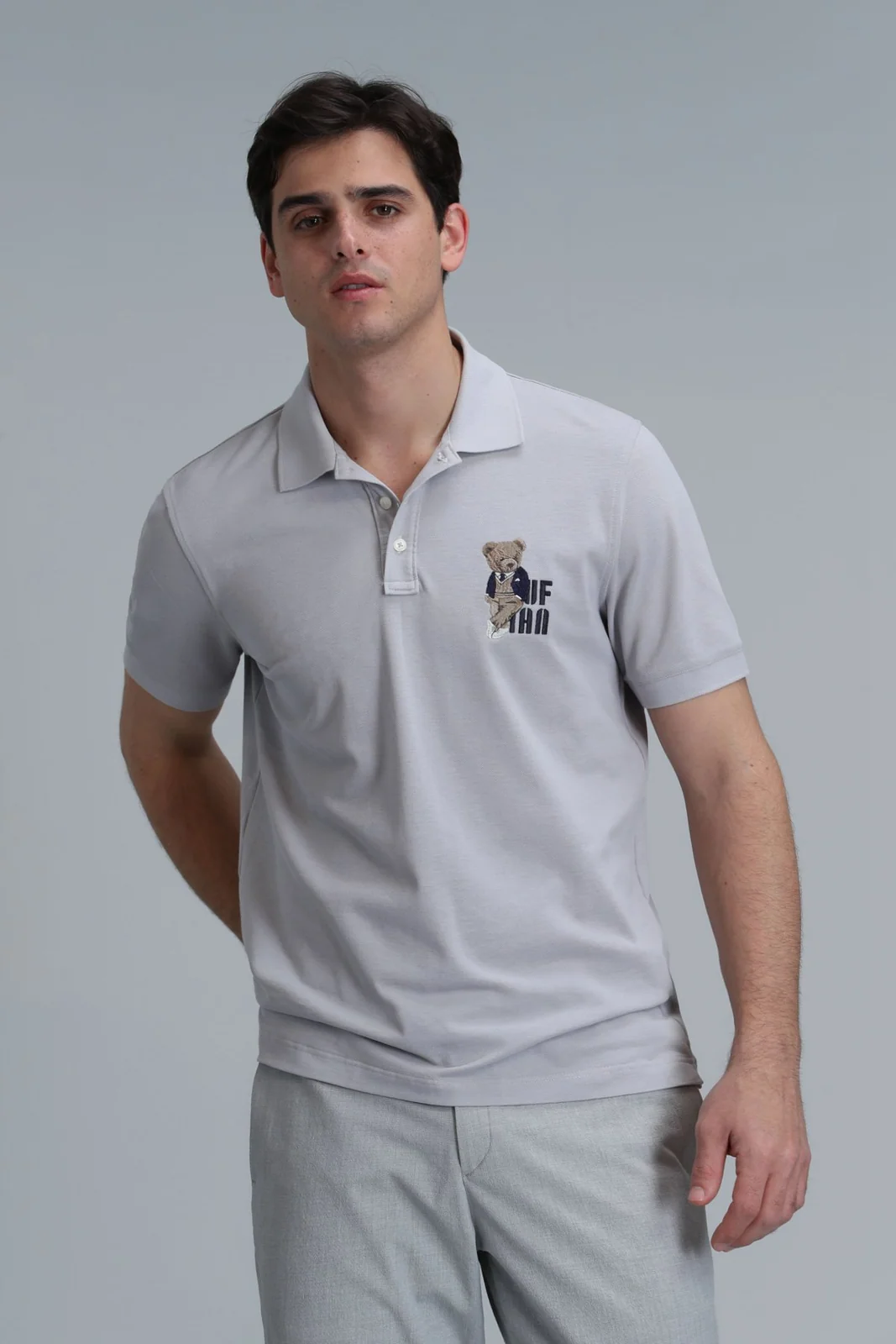 Crystal Smart Erkek Polo Tişört Gri