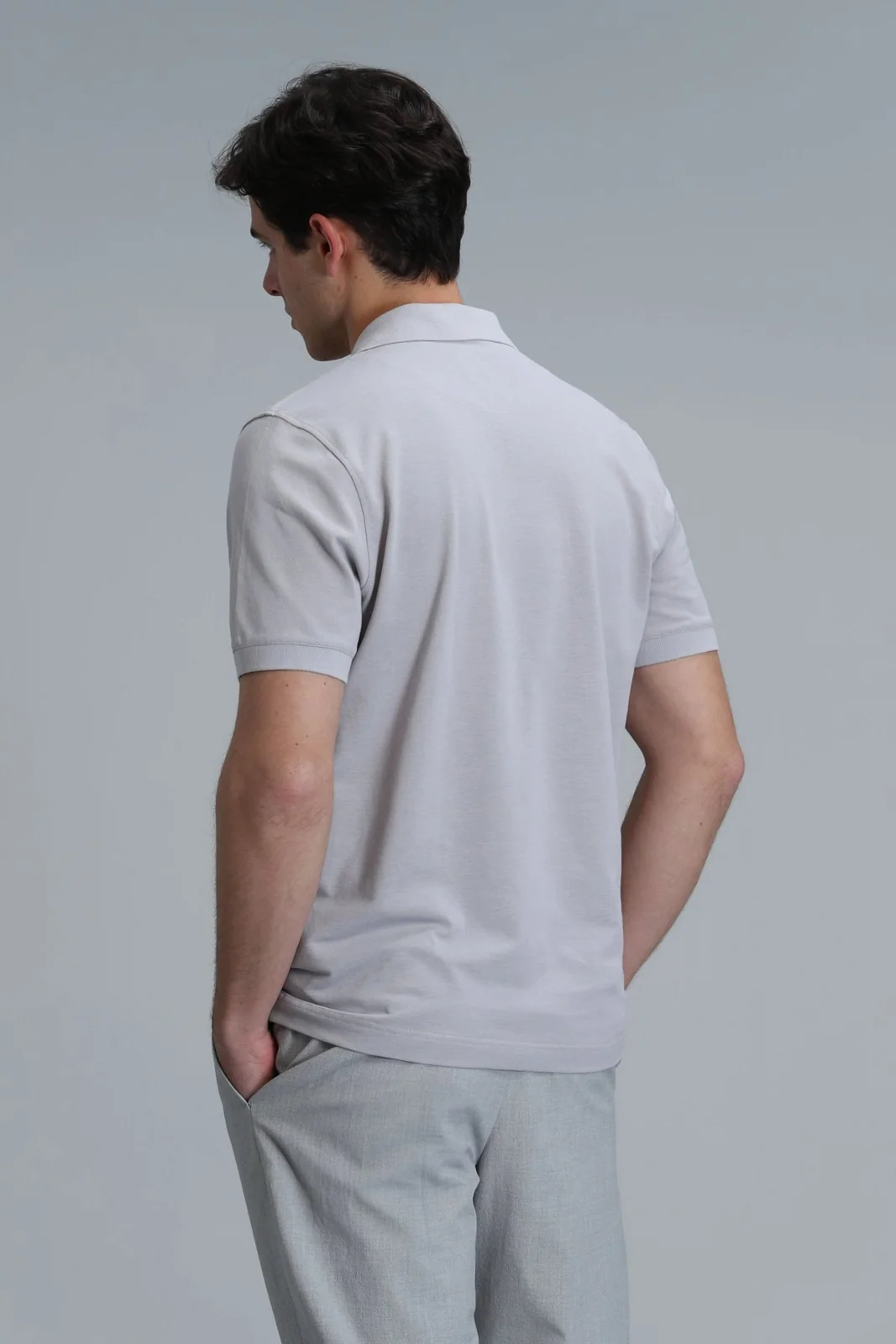 Crystal Smart Erkek Polo Tişört Gri