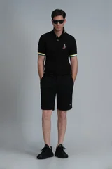 Match Smart Erkek Polo Tişört Siyah