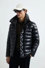 Goose Feather Male Coat Black