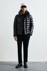 Goose Feather Male Coat Black