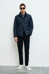 Goose Feather Male Coat Navy