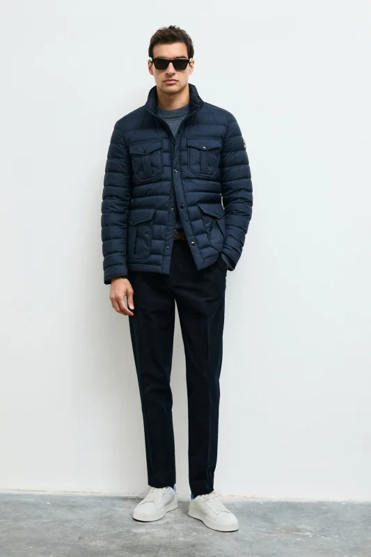 Goose Feather Male Coat Navy