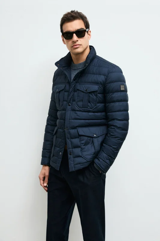 Goose Feather Male Coat Navy