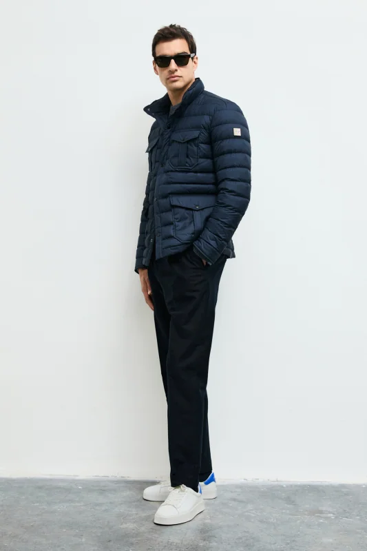 Goose Feather Male Coat Navy