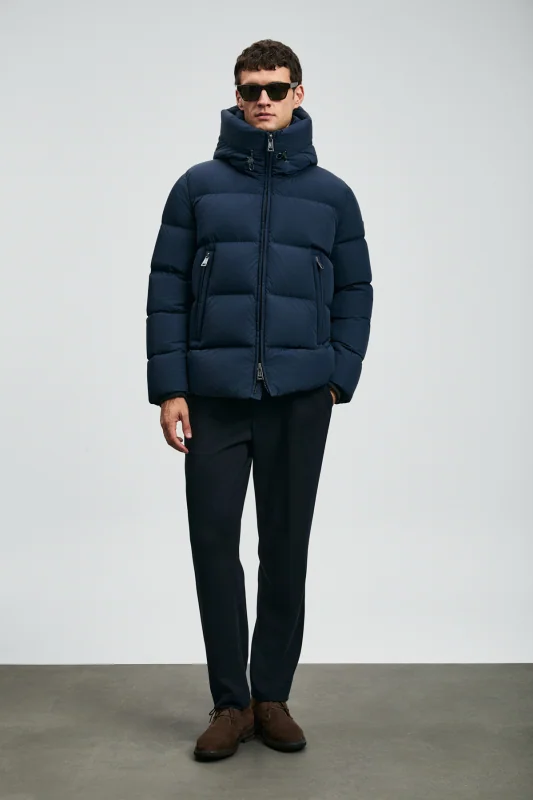 Goose Feather Male Coat Navy