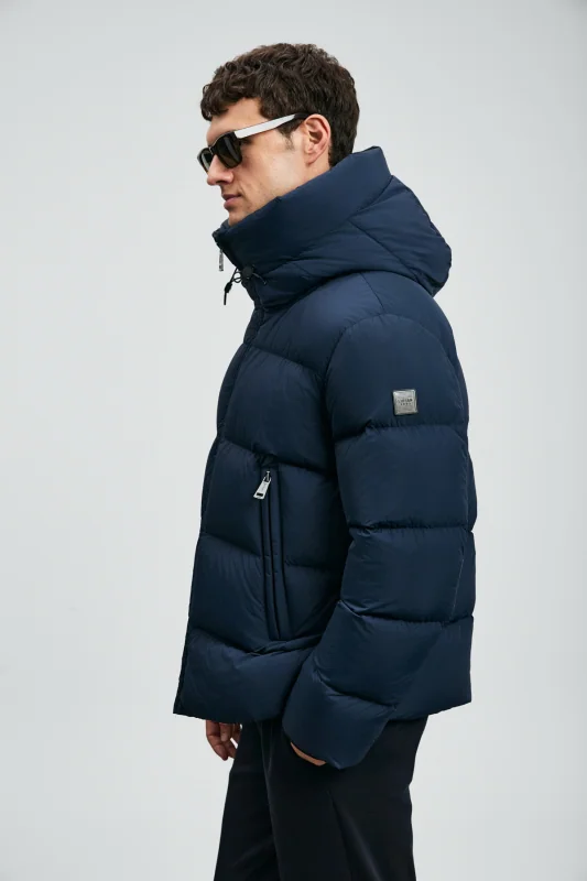 Goose Feather Male Coat Navy